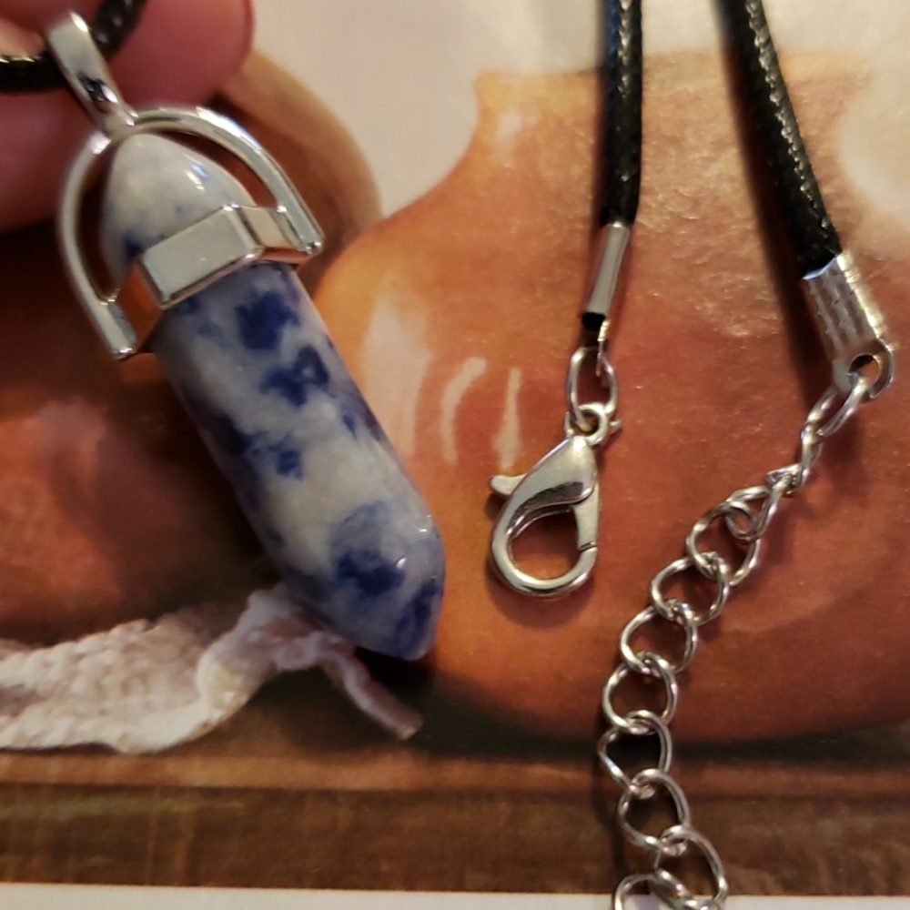 Sodalite 6 sided necklace